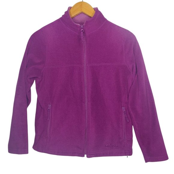 Cabelas Outdoors Womens M Fleece Jacket Pink Full Zip Workwear Fuzzy Farm - Picture 1 of 10